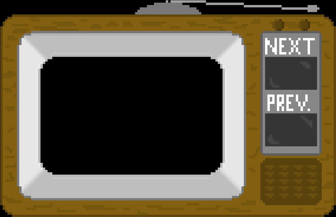 Retro Pixel T V Display PNG image
