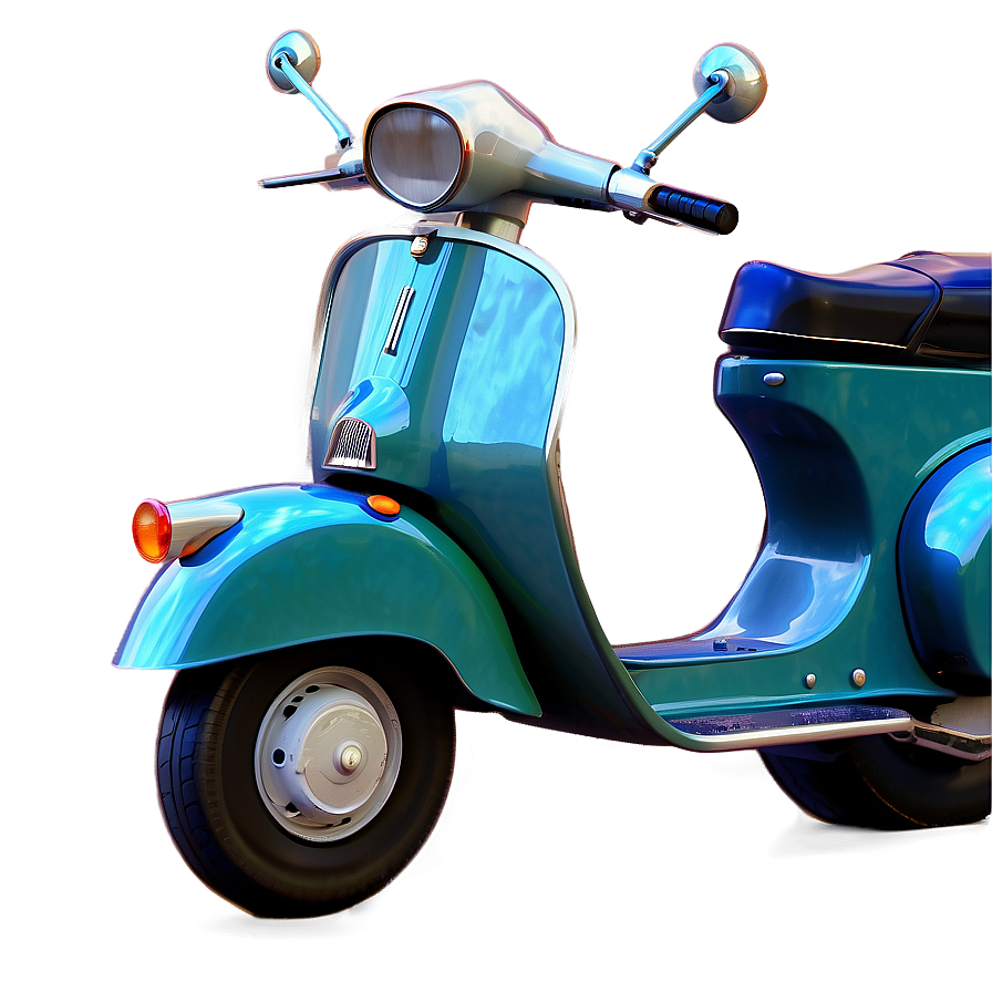 Retro Scooter Motorcycle Png Exs PNG image