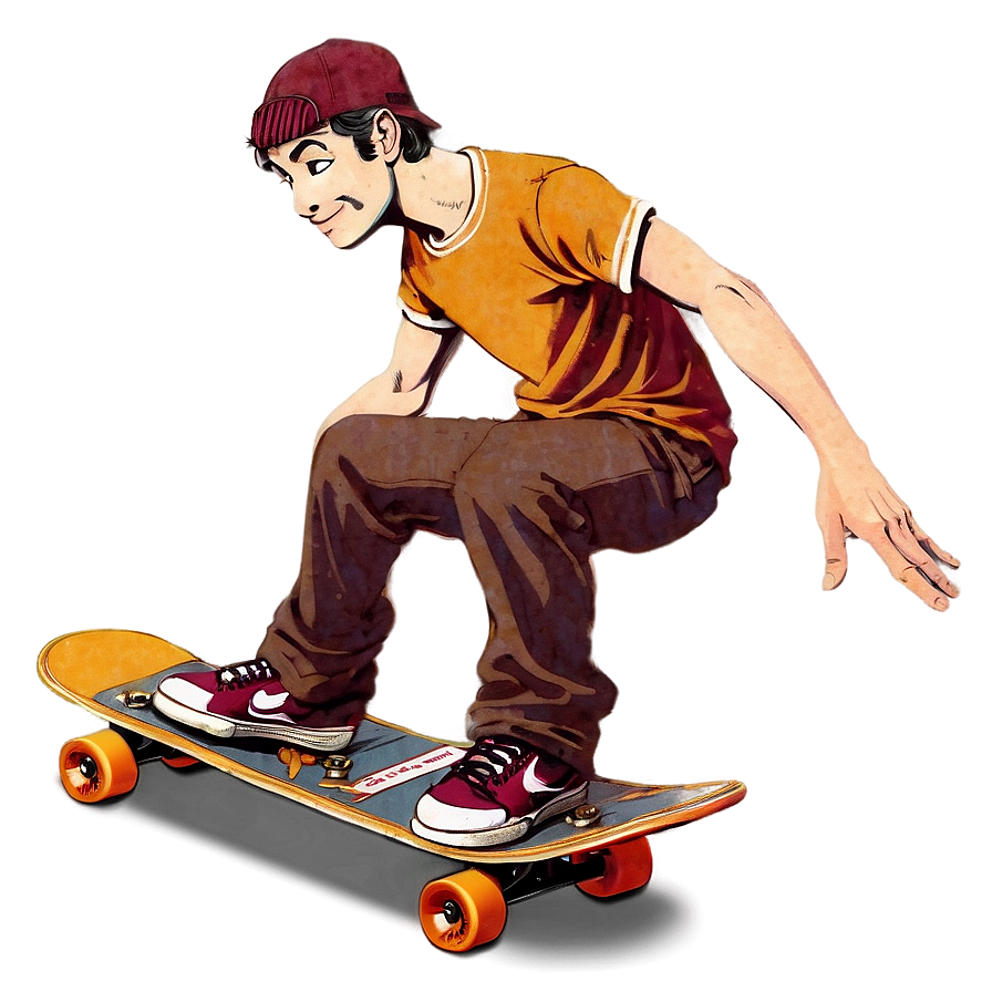 Retro Skateboarding Png Jcd4 PNG image