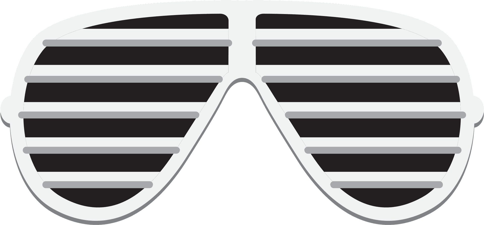 Retro Slatted Sunglasses PNG image