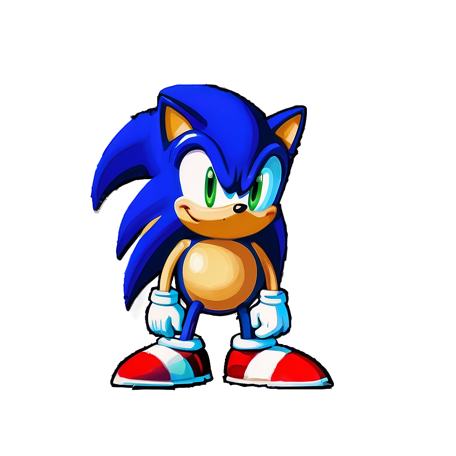 Retro Sonic Sprite Png 05232024 PNG image