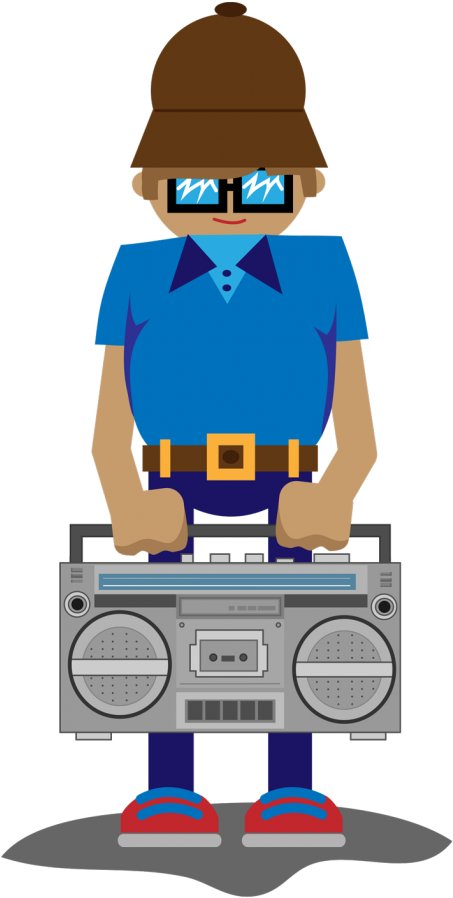 Retro Style Boombox Carrier PNG image