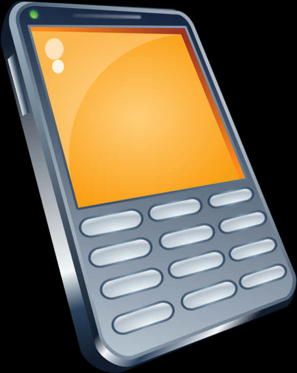 Retro Style Mobile Phone Illustration PNG image