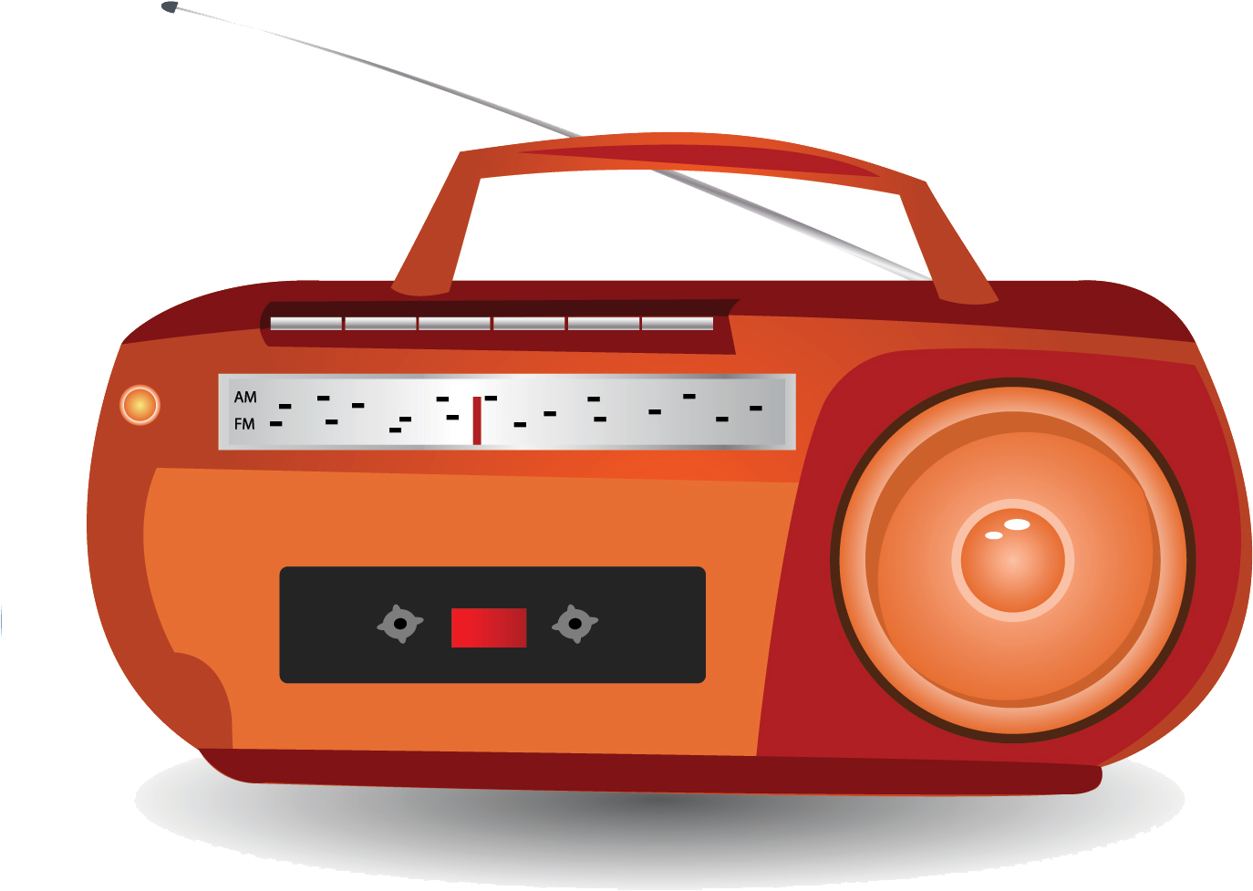 Retro Style Portable Radio PNG image