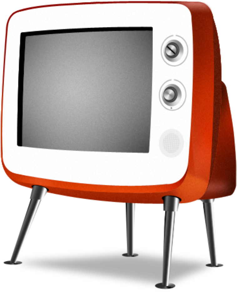 Retro Style Television Icon PNG image