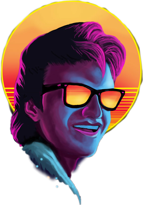 Retro Styled Portrait Illustration PNG image