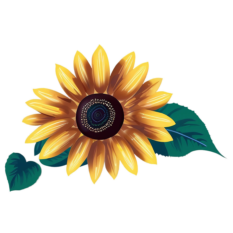 Retro Sunflower Picture Png 06292024 PNG image