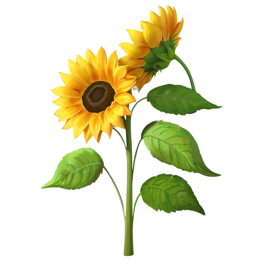 Retro Sunflower Picture Png Xko61 PNG image