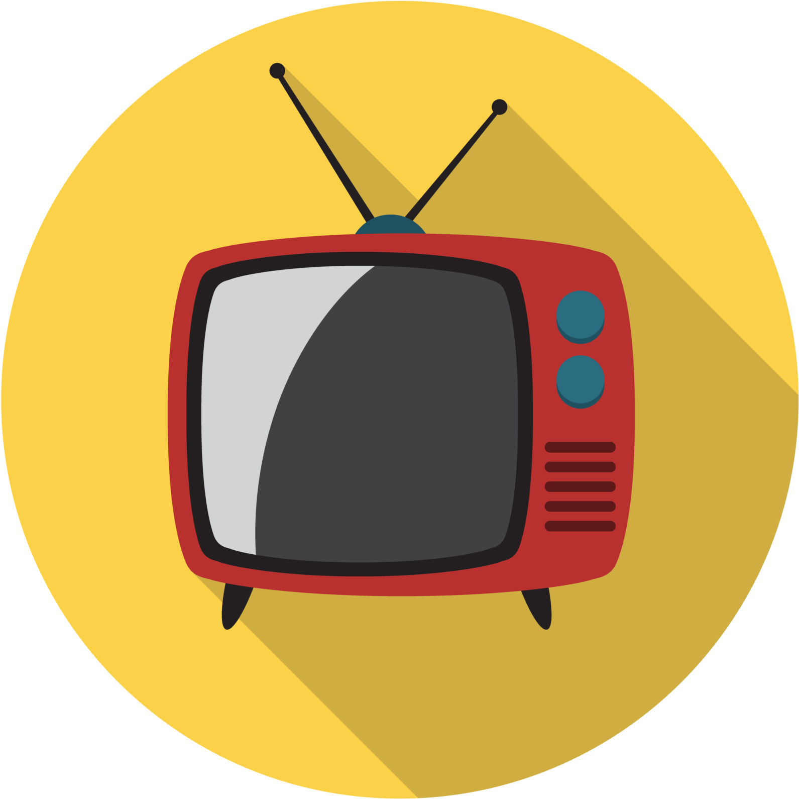 Retro T V Icon PNG image