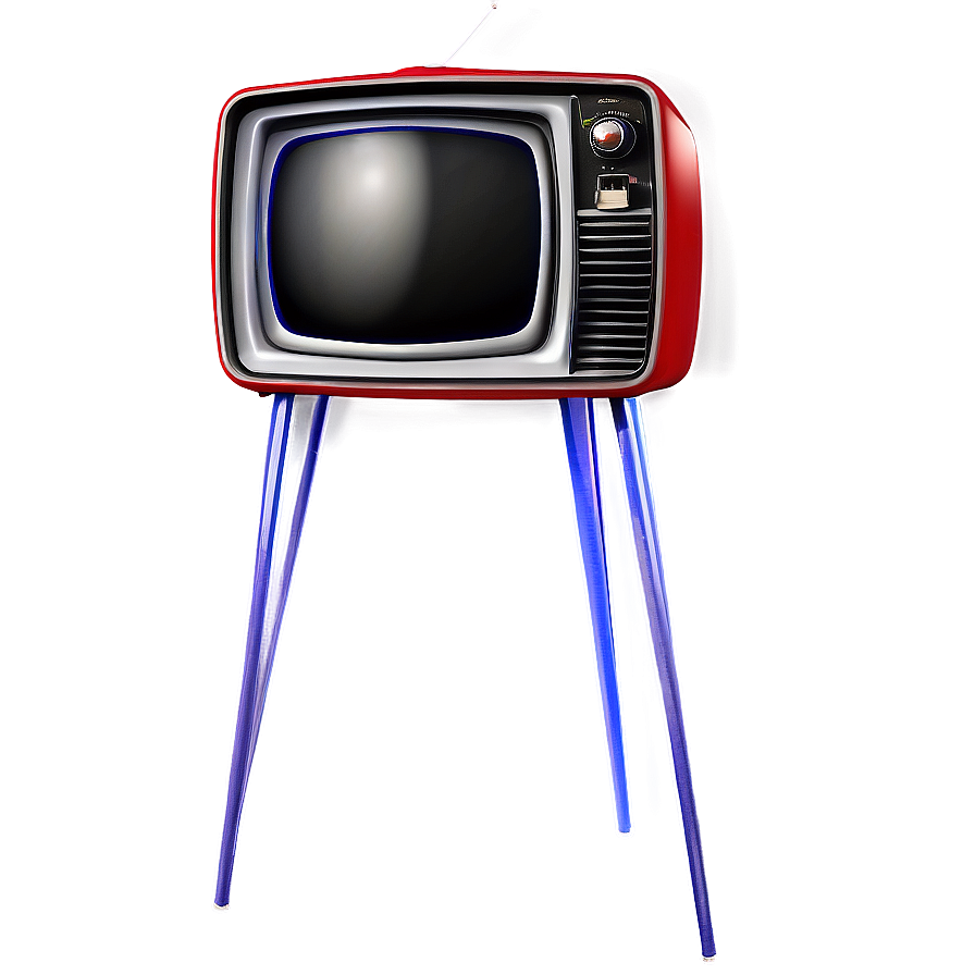 Retro Tv Set With Antenna Png Rhx PNG image