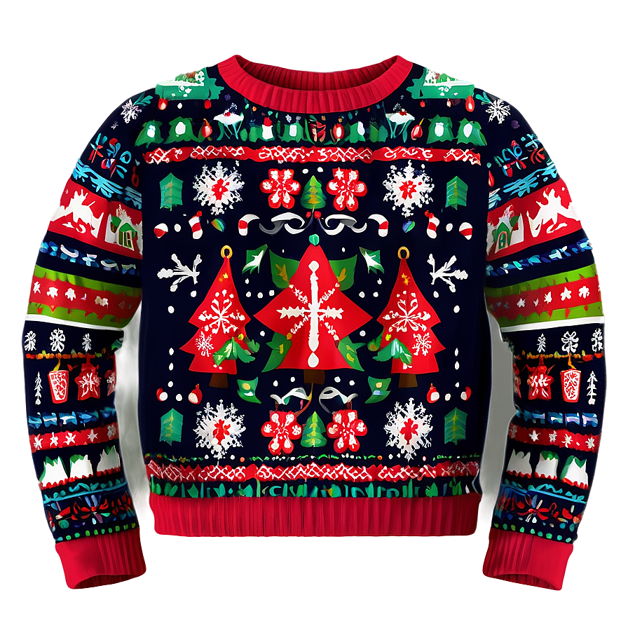 Retro Ugly Christmas Sweater Png Wwa93 PNG image