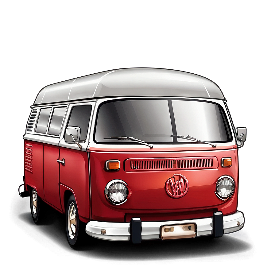 Retro Van Clipart Png 06202024 PNG image