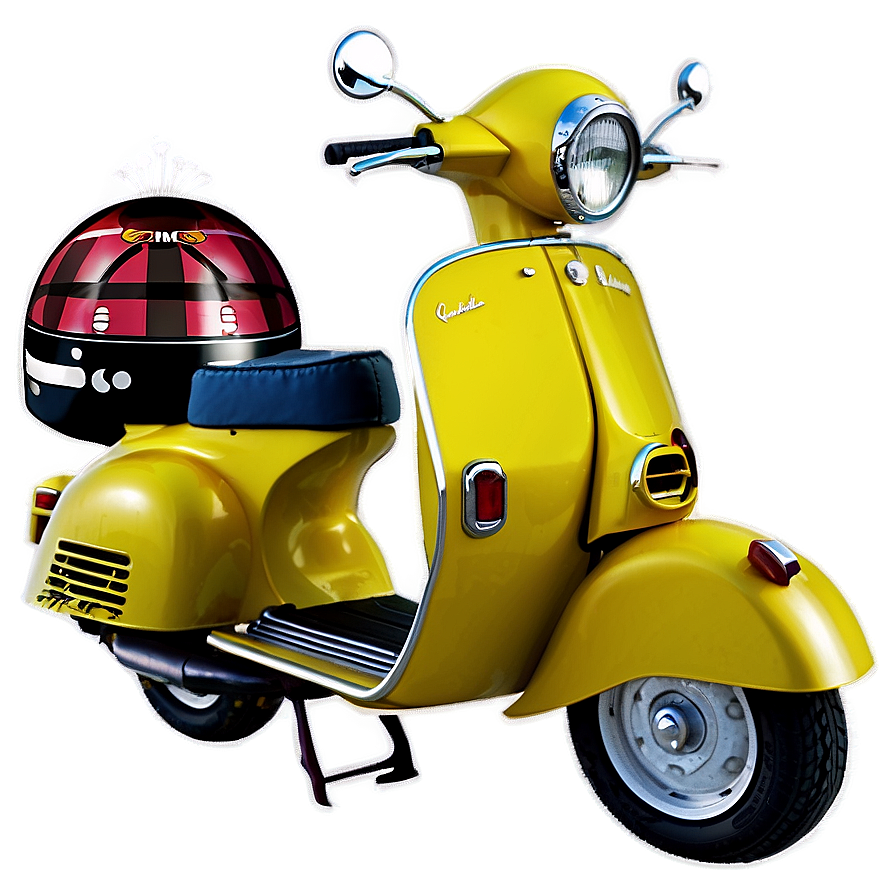 Retro Vespa With Helmet Png 06252024 PNG image