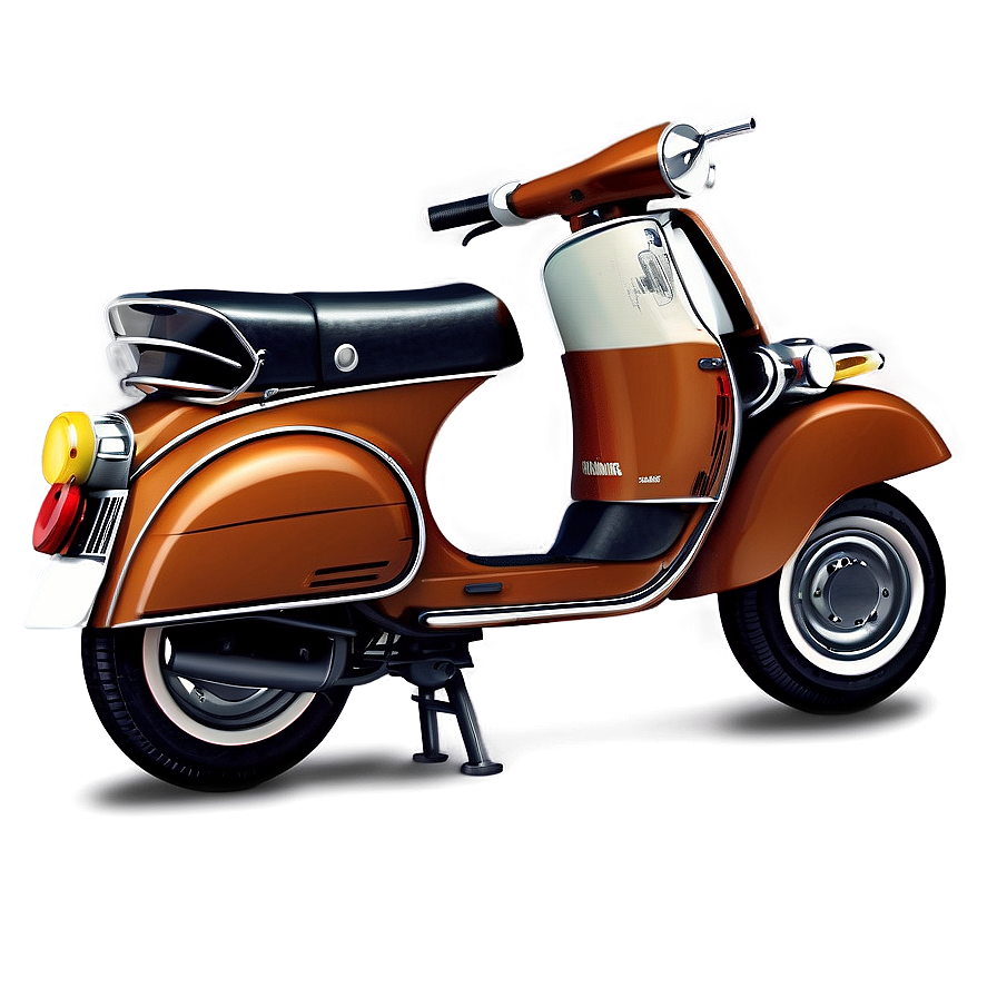 Retro Vespa With Helmet Png 06252024 PNG image