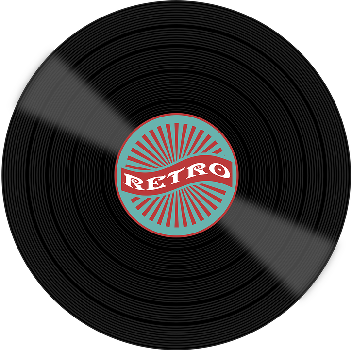 Retro Vinyl Record PNG image