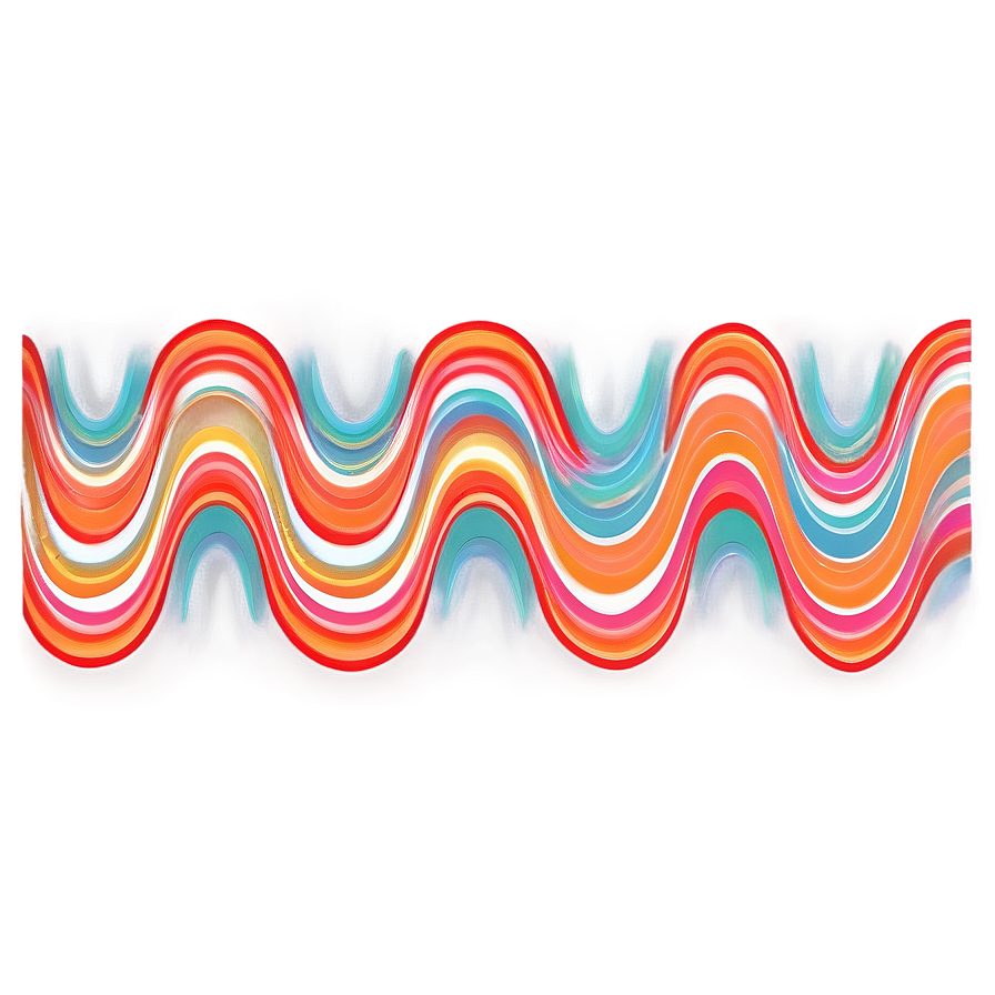 Retro Wavy Lines Illustration Png 06212024 PNG image