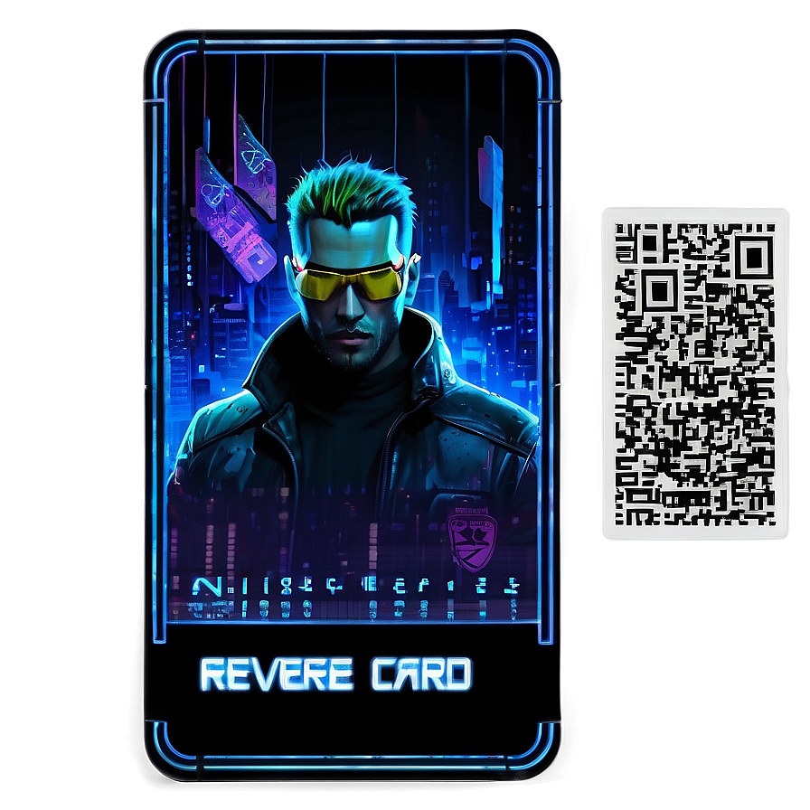 Reverse Card With Cyberpunk Style Png 06272024 PNG image