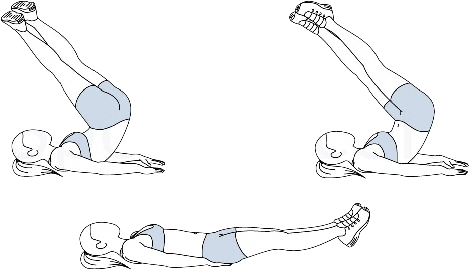 Reverse Crunch Exercise Demonstration PNG image