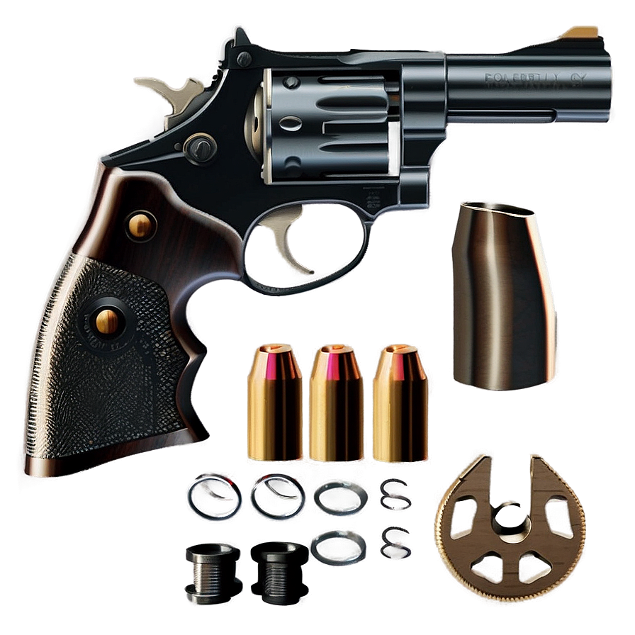 Revolver Disassembly Diagram Png 05242024 PNG image