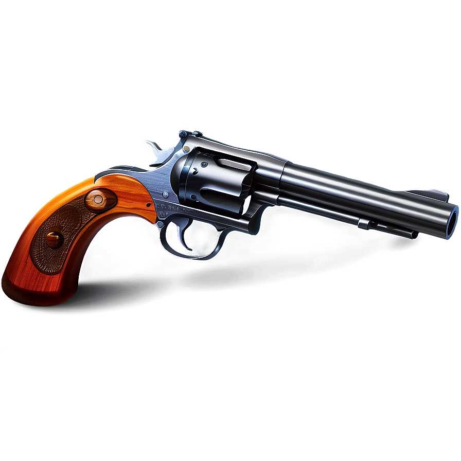 Revolver On Wooden Table Png Fhy61 PNG image