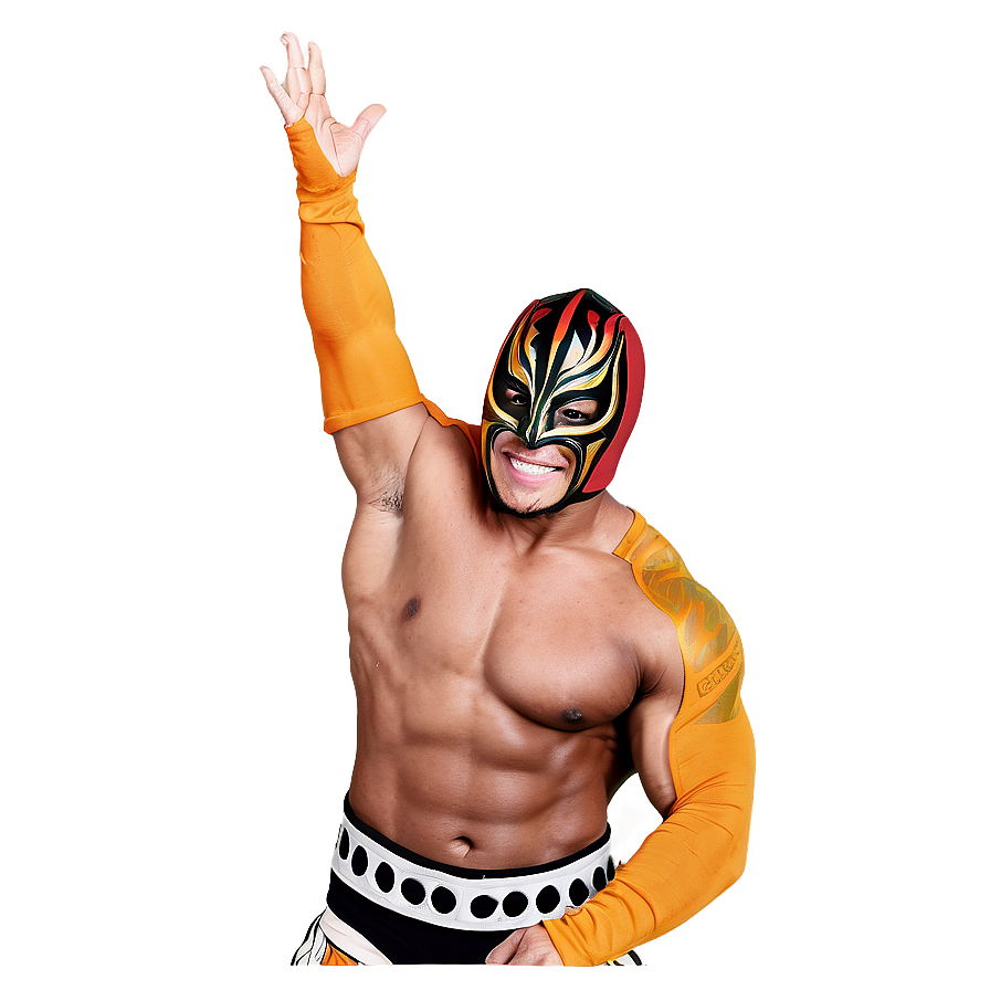 Rey_ Mysterio_ Celebratory_ Pose PNG image