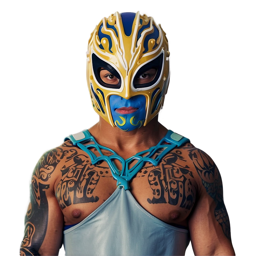 Rey Mysterio Luchador Mask PNG image