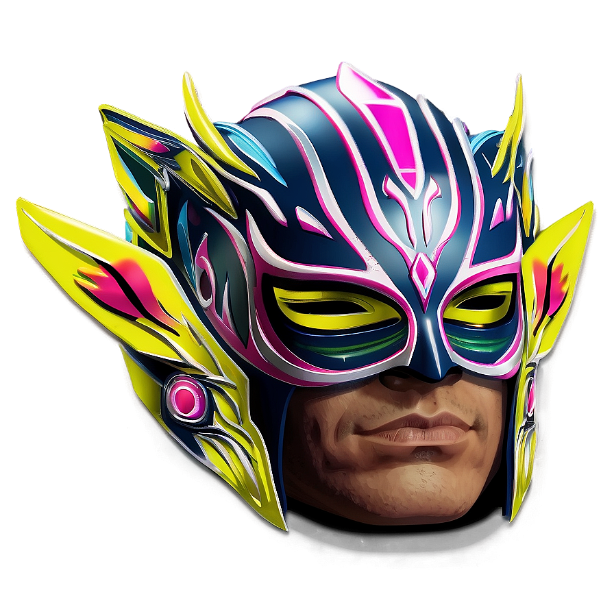 Rey Mysterio Luchador Mask PNG image