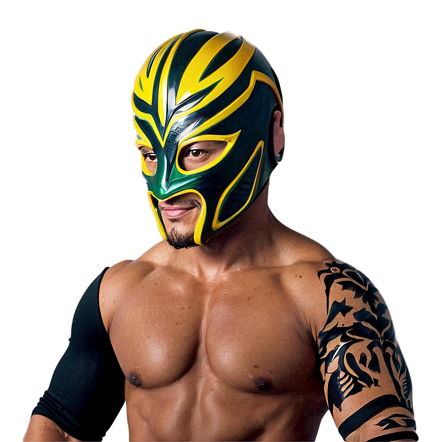 Rey_ Mysterio_ Luchador_ Portrait PNG image