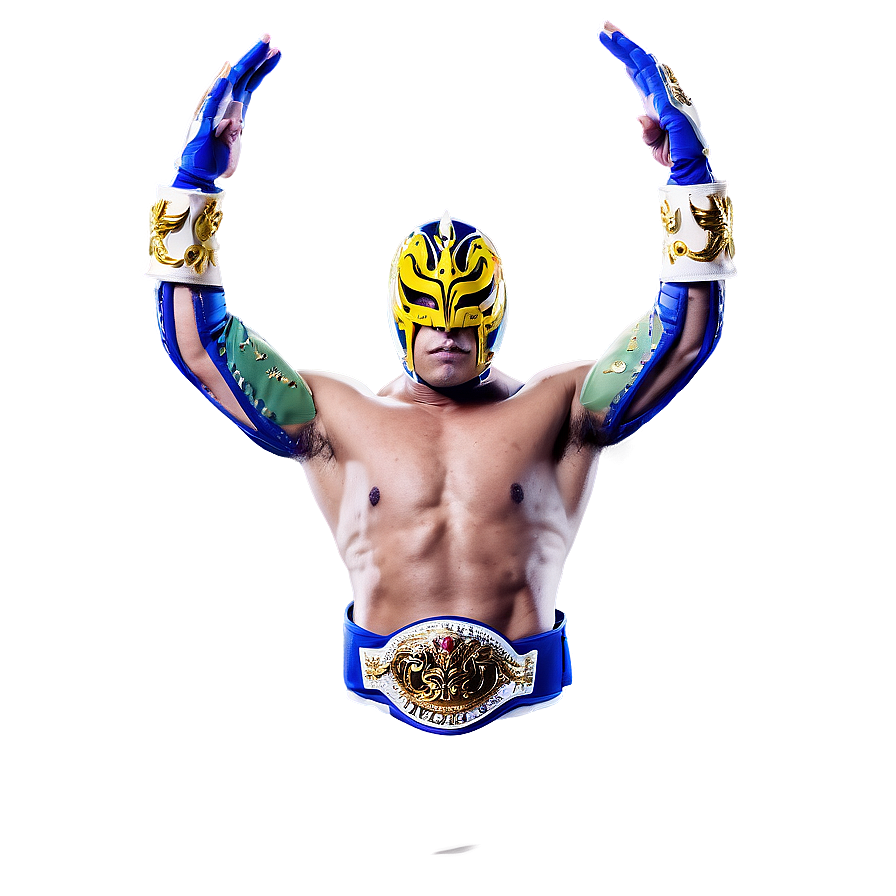 Rey Mysterio Luchador Pose PNG image