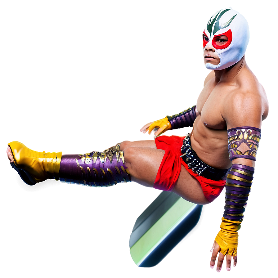 Rey Mysterio Luchador Pose PNG image