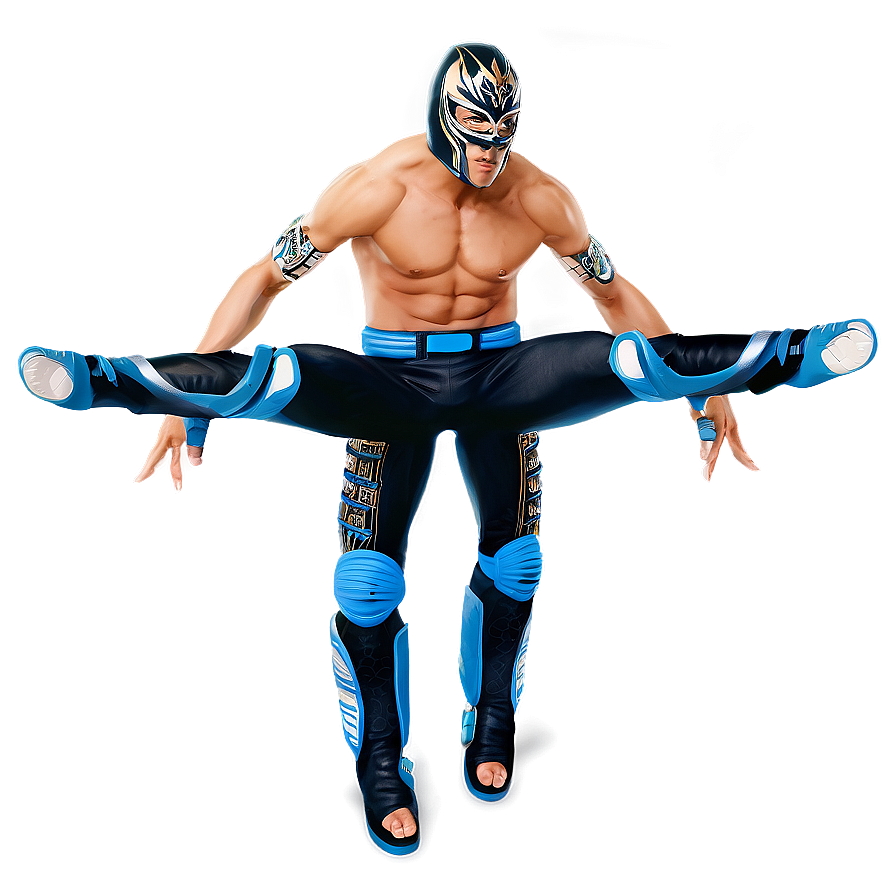 Rey Mysterio Split Jump Pose PNG image