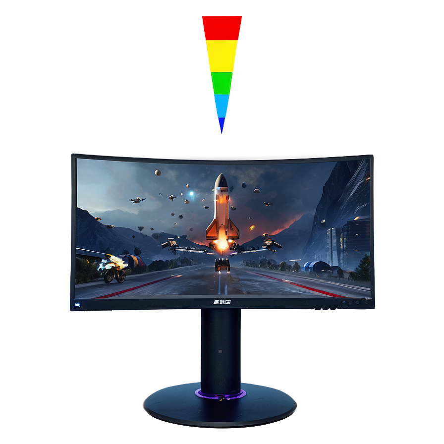 Rgb Gaming Monitor Png 06212024 PNG image