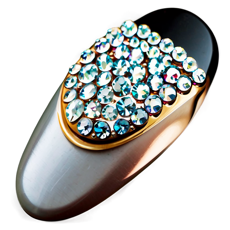 Rhinestone Single Acrylic Nail Png 06272024 PNG image