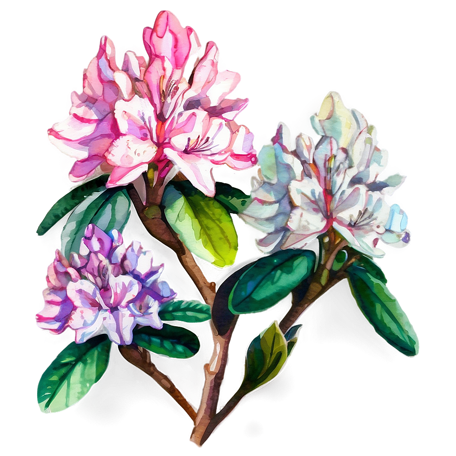 Rhododendron Watercolor Png Bfl28 PNG image