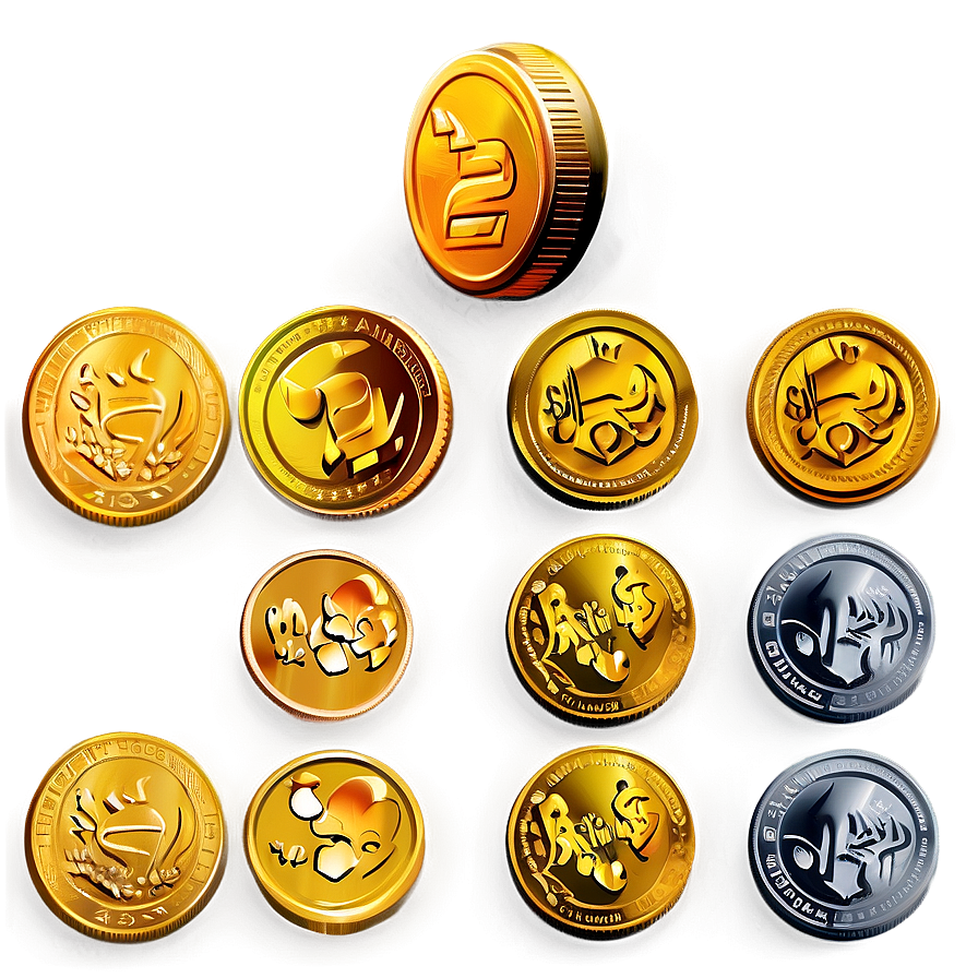 Rich Cartoon Coins Png Hnm39 PNG image