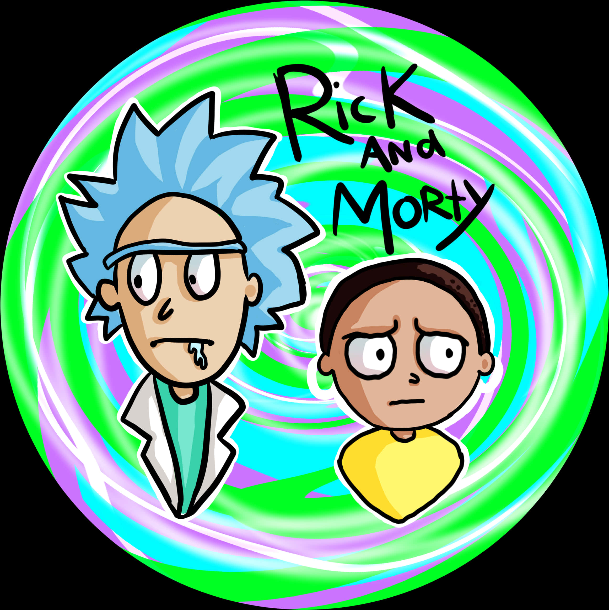 Rickand Morty Animated Characters PNG image