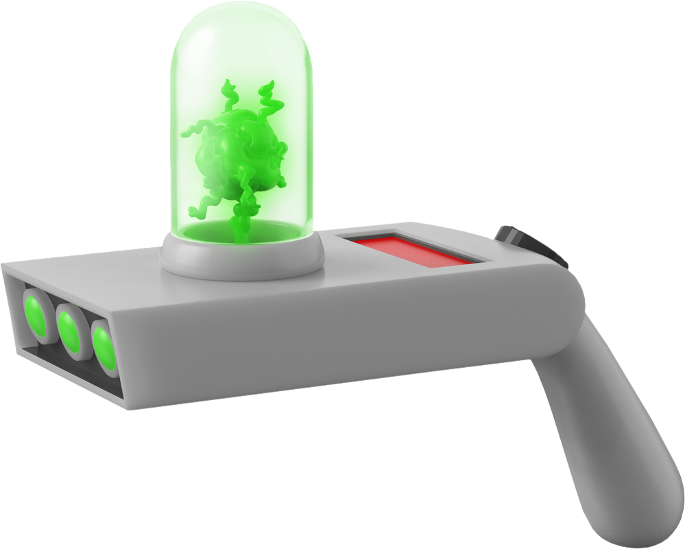 Rickand Morty Portal Gun Render PNG image