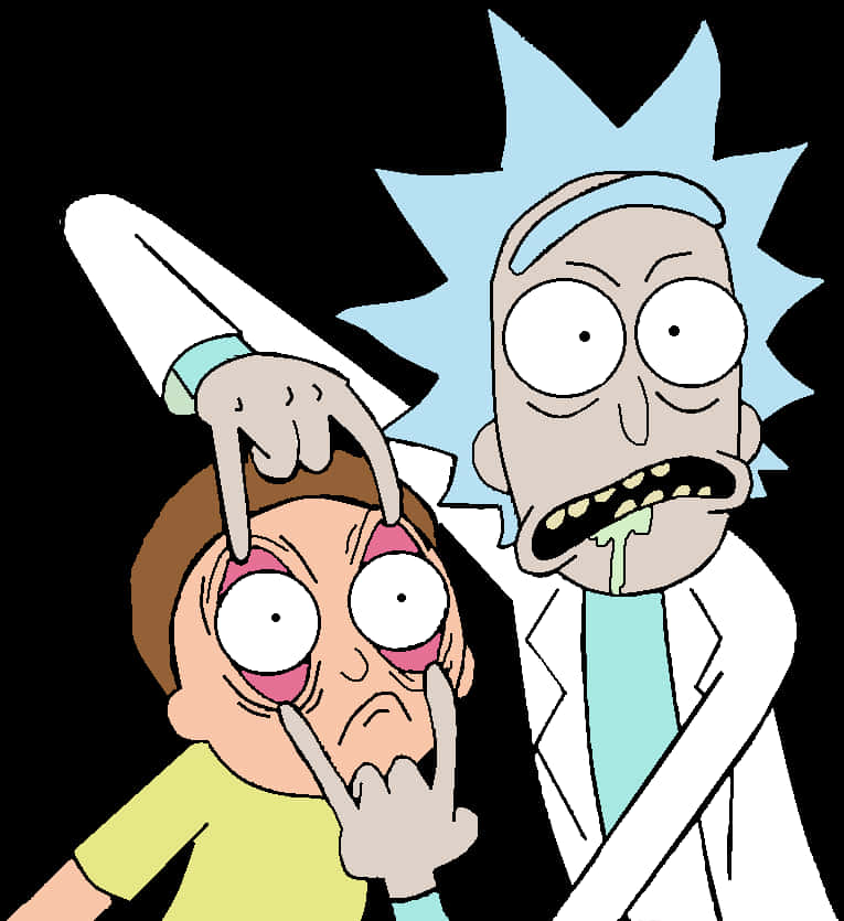 Rickand Morty Shockedand Disgusted PNG image