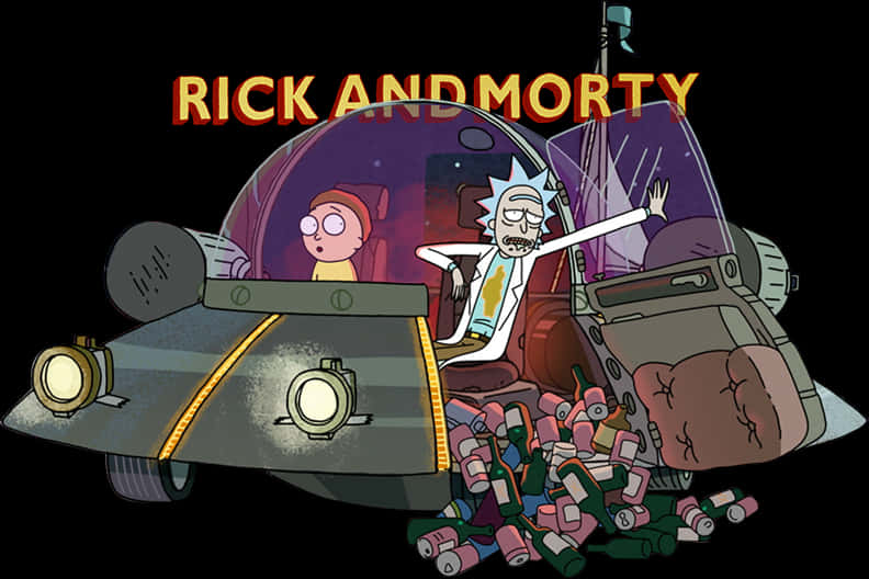 Rickand Morty Spaceship Adventure PNG image