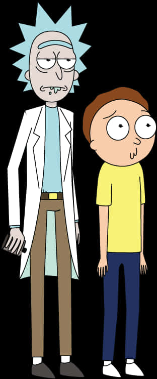 Rickand Morty Standing Together PNG image