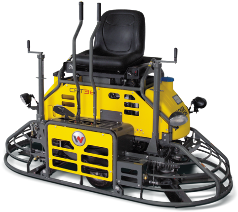 Ride On Trowel Machine Yellow PNG image