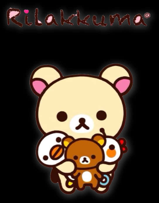 Rilakkumaand Friends Cute Illustration PNG image