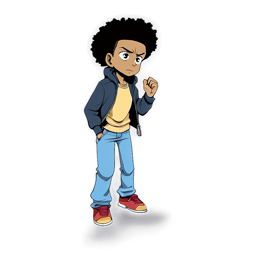 Riley Freeman In Action Boondocks Png Hqq PNG image