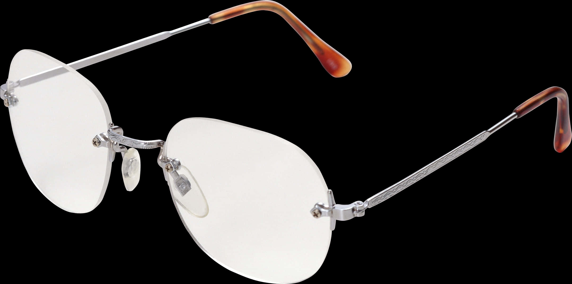 Rimless Eyeglasses Transparent Background PNG image