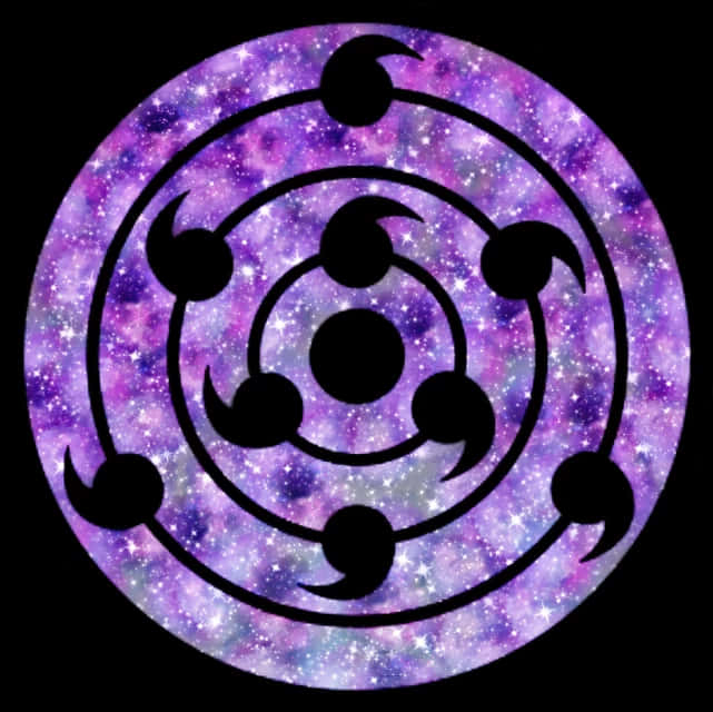 Rinnegan Eye Pattern Cosmic Background PNG image