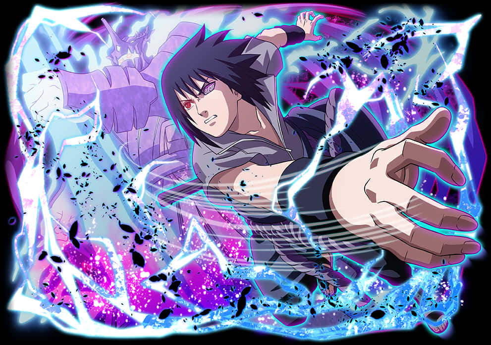 Rinnegan Power Display Anime Character PNG image