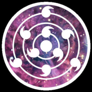 Rinnegan Symbol Cosmic Backdrop PNG image