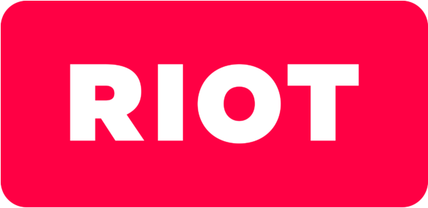 Riot Logo Red Background PNG image