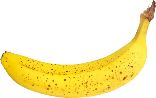 Ripe Banana Black Background PNG image
