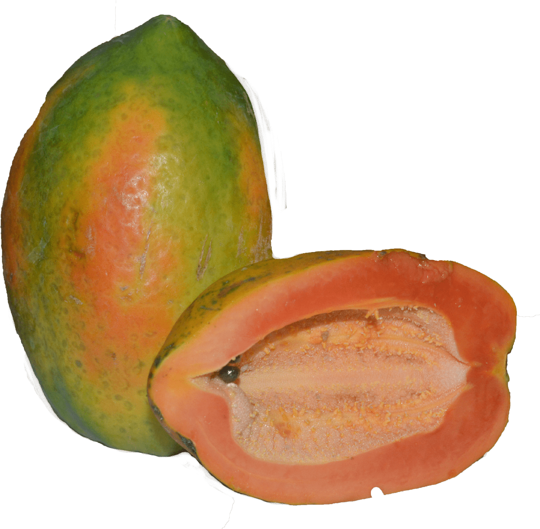 Ripe Papaya Cut Open PNG image